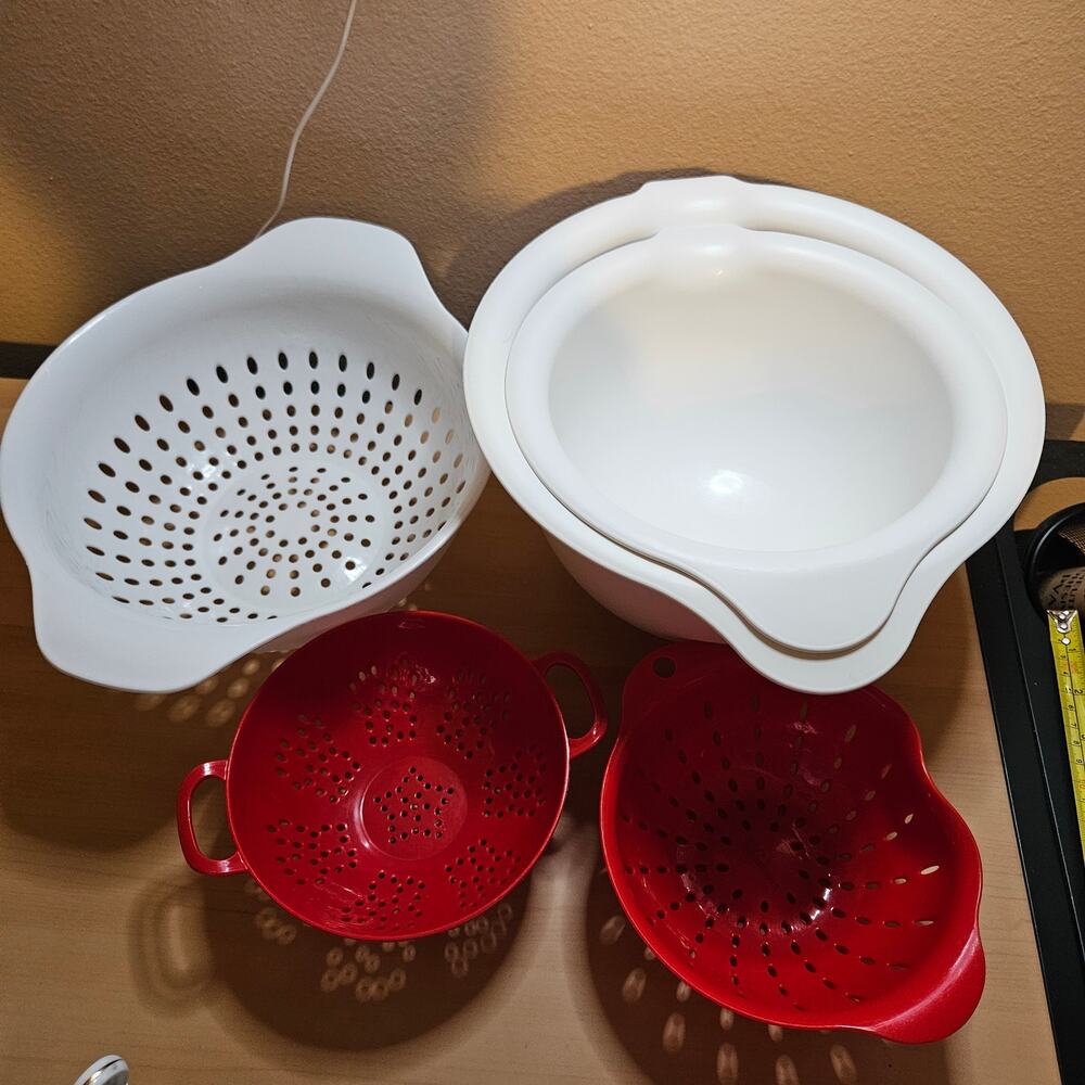 IKEA VISPAD Mixing Bowl Set And 3 Colander Lot